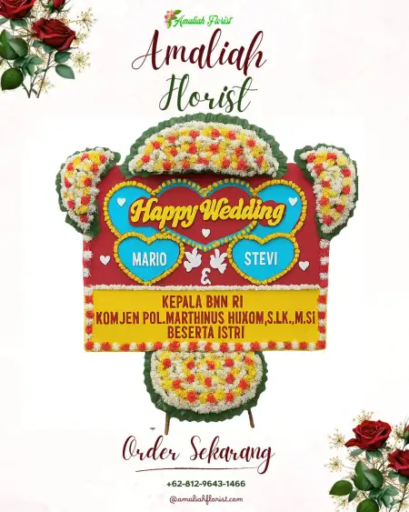 Papan Bunga Pernikahan Lunang